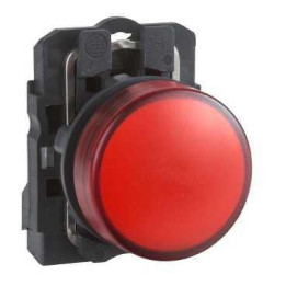 Schneider - Harmony XB5 - Voyant Rouge rond Ø22 - IP66 - LED intégrée - 240V - Réf : XB5AVM4