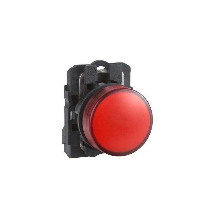 Schneider - Harmony XB5 - Voyant Rouge rond Ø22 - IP66 - LED intégrée - 240V - Réf : XB5AVM4