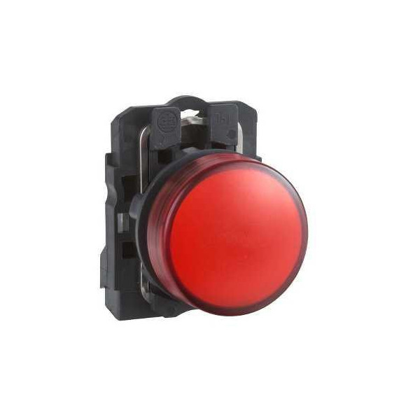 Schneider - Harmony XB5 - Voyant Rouge rond Ø22 - IP66 - LED intégrée - 240V - Réf : XB5AVM4