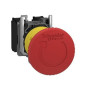 Schneider - Harmony XB5 - Arrêt d'urgence Rouge Ø22 tête Ø 40 - Tourner pour déverrouiller- 2 contacts : 1O+1F - Réf : XB5AS8445