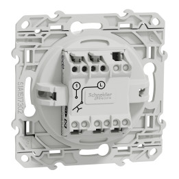 Schneider - Odace - Poussoir avec symbole carillon - Blanc - Réf : S520246