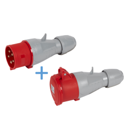 Legrand - Fiche mobile droite P17 IP44 32A - 380V à 415V - 3P+N+T - mâle+femelle - Réf : 555239+555219