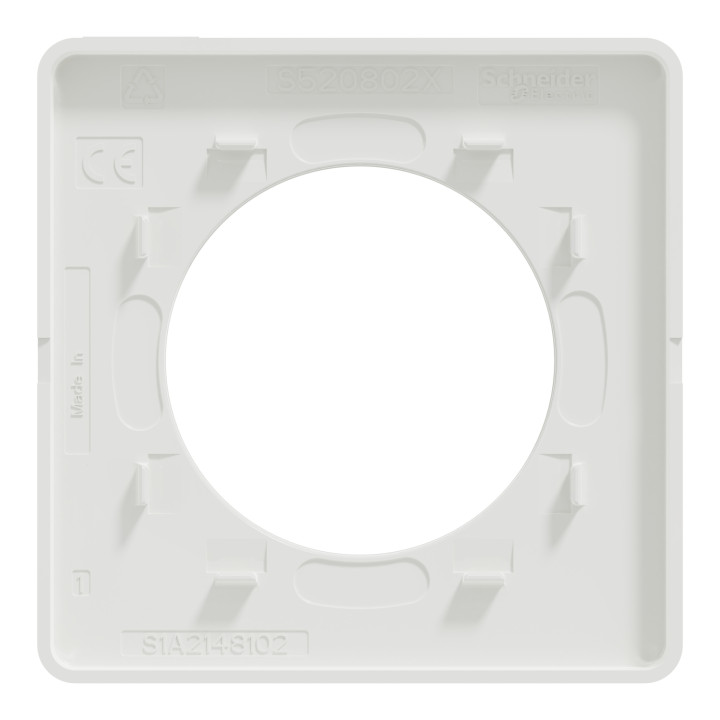 Schneider - Odace 2011 - Touch - LOT de 40 Plaques 1 poste - Blanc - Ref. : S520802x40