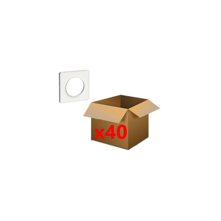 Schneider - Odace 2011 - Touch - LOT de 40 Plaques 1 poste - Blanc - Ref. : S520802x40