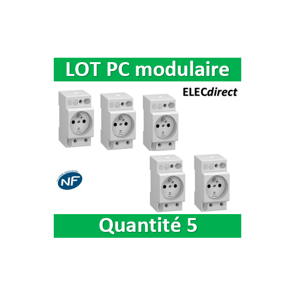 Schneider - Resi9 XP - Prise de courant 2P+T 16A - 250V - R9PCS616x5 -  ELECdirect Vente Matériel Électrique