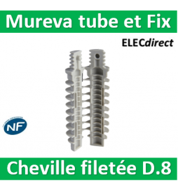 Schneider - Mureva FIX - Cheville filetée - percage 8mm - Gris par 100 - ENN48934