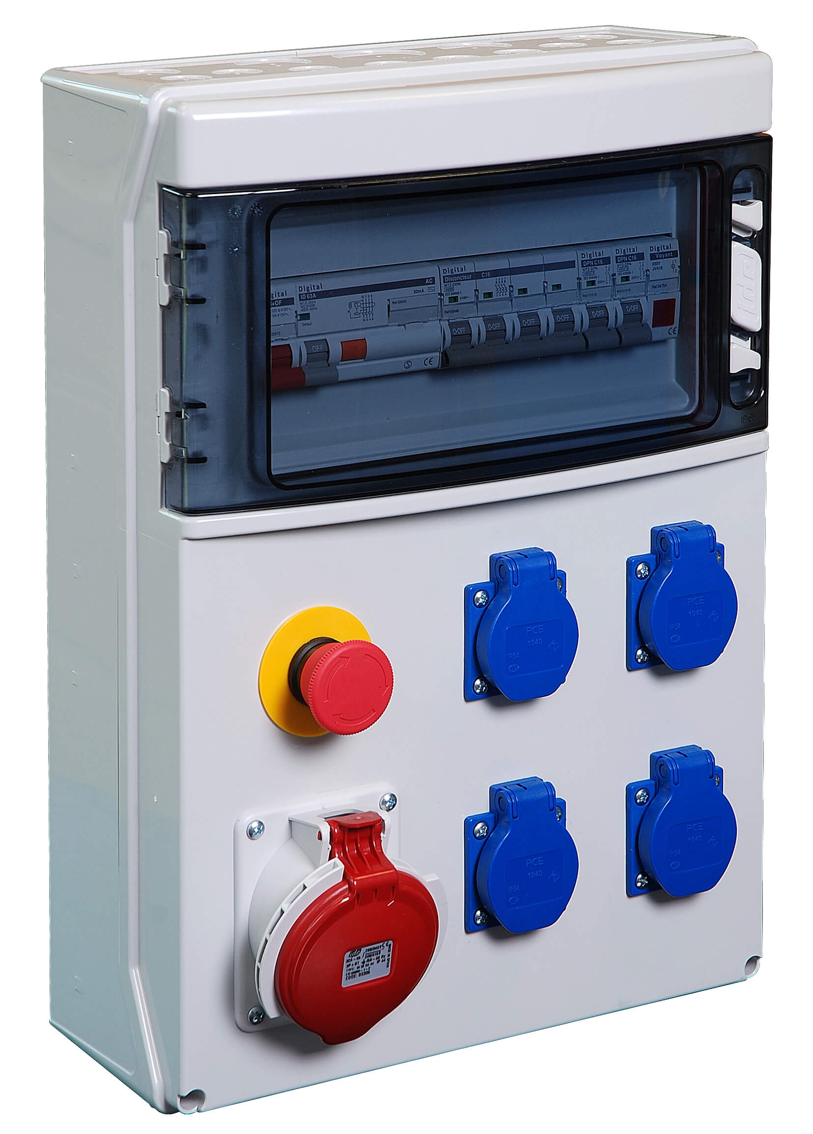 Digital - Coffret de chantier tétra IP44 - 4 prises 2P+T - 1