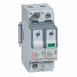 Legrand - Parafoudre basse tension - typeT2 - Imax 40kA/pôle - 1P+N - 2 modules - Réf : 412244