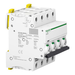 Schneider - Acti9 - iC60N - Disjoncteur - 4P - 10A - 6kA - courbe C - Réf : A9F77410