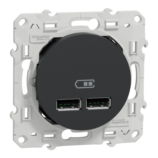 Schneider Odace - Prise Double USB 2.1A-  S540407