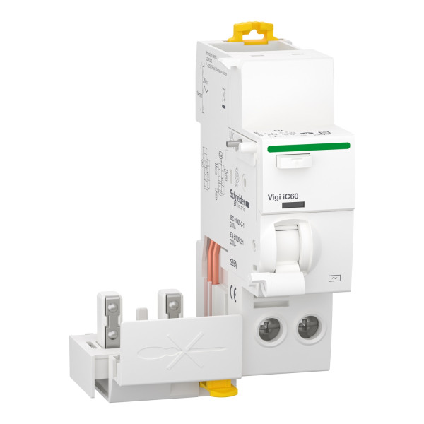 Schneider - Acti9 - iC60 - Bloc diff Vigi - 2P - 25A - 30mA - 230v -  type AC - Réf : A9Q11225