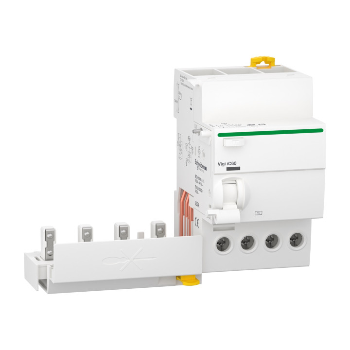 Schneider - Acti9 - iC60 - Bloc dif Vigi - 4P - 25A - 300mA - type AC - 400V - Réf : A9Q14425