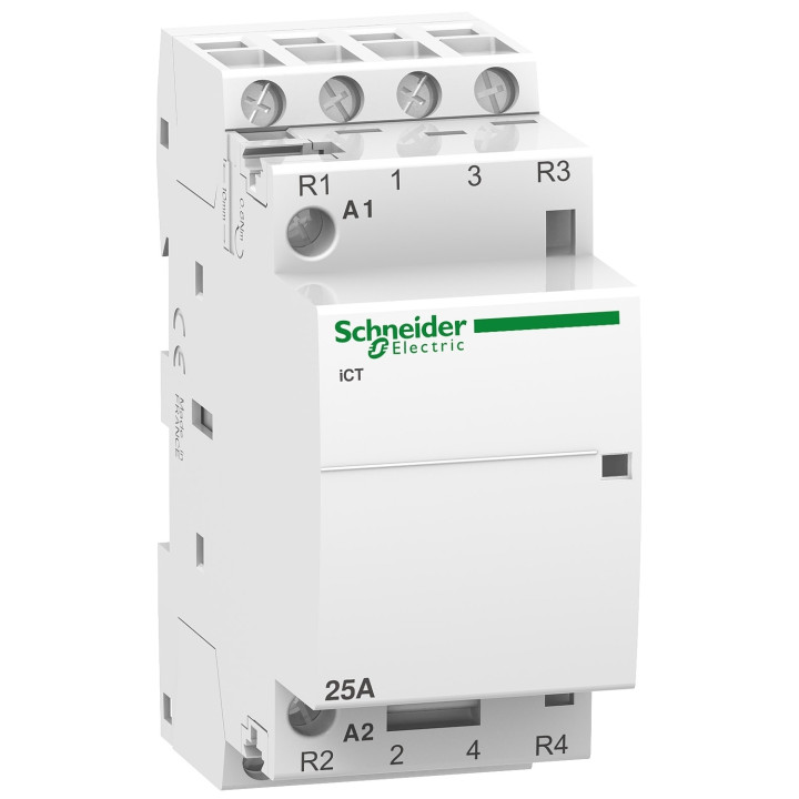 Schneider - Acti9 - Contacteur iCT - 25A - 2NF + 2NO - 230/240V - 50Hz - Réf : A9C20838