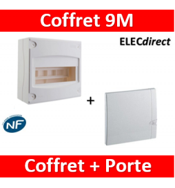 Legrand - Coffret cache-bornes 8/9 Modules + porte opaque - 001308+001328