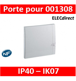 Legrand - Porte IP40 IK07 pour coffret capacité mini 8 à 9 modules - blanc RAL9010  - 001328