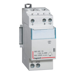 Legrand - Transformateur pour sonnerie - 230V / 12V - 8V - 8VA - Réf : 413091