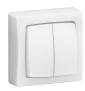 Legrand - Oteo - Transformeur double 5 en 1 - Interrupteur/Va et vient ou Poussoir double - Blanc - Ref : 086020L