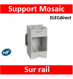 Legrand - Support universel modulaire pour montage appareillage Mosaic 2 modules sur rail - 412950