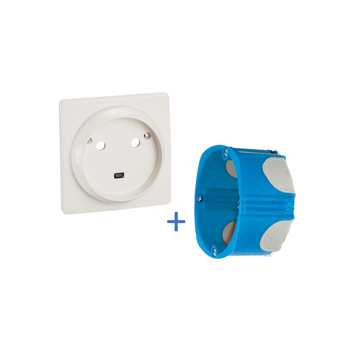 Legrand - Socle 32A - Plast - 2P+T - à VIS - éclips + boîte SIB BBC - 055812 + P38640