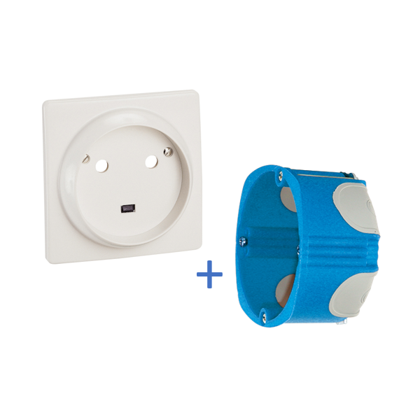 Legrand - Socle 32A - Plast - 2P+T - à VIS - éclips + boîte SIB BBC - 055812 + P38640