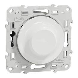 Schneider - Variateur de lumière universel Odace - 2/3 fils - Blanc - Réf : S520519