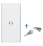 Legrand - DRIVIA - Porte Blanche + Serrure - 13 Modules - 3 Rangées - Ref. : 401333+401391