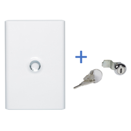 Legrand - Porte Blanche pour tableau DRIVIA - 26 Modules 2 Rangées + serrure - Réf. : 401332+401391
