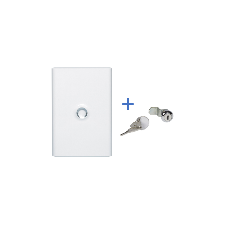 Legrand - Porte Blanche pour tableau DRIVIA - 26 Modules 2 Rangées + serrure - Réf. : 401332+401391