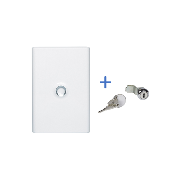 Legrand - Porte Blanche pour tableau DRIVIA - 26 Modules 2 Rangées + serrure - Réf. : 401332+401391