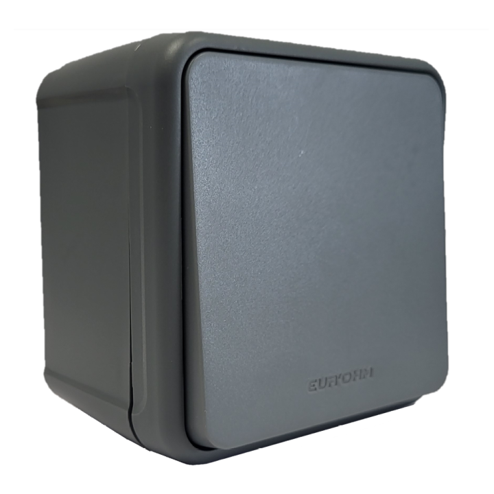 Eur'Ohm - OXXO - Interrupteur Va et Vient - Saillie - IP55 - IK08 - Connexion automatique - Anthracite - Réf : 60800