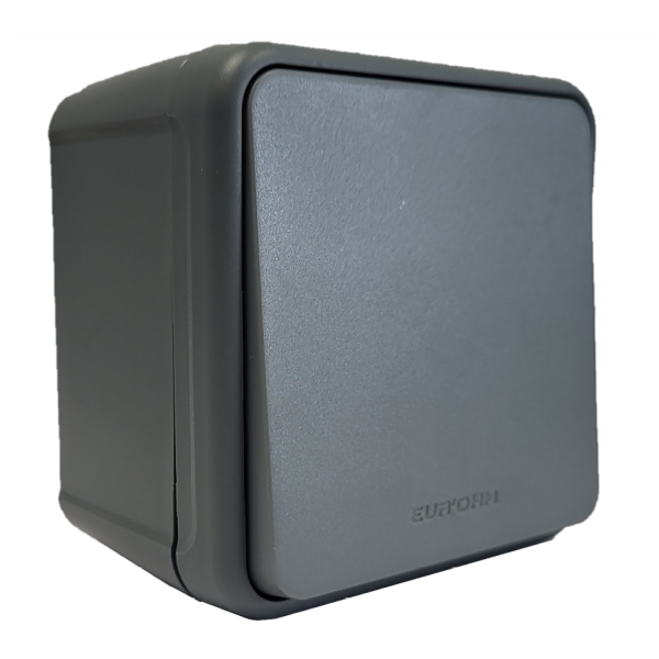 Eur'Ohm - OXXO - Interrupteur Va et Vient - Saillie - IP55 - IK08 - Connexion automatique - Anthracite - Réf : 60800