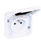Eur'Ohm - OXXO - Prise de courant 2P+T - Encastrée - IP55 - IK08 - Blanc - Réf : 60898