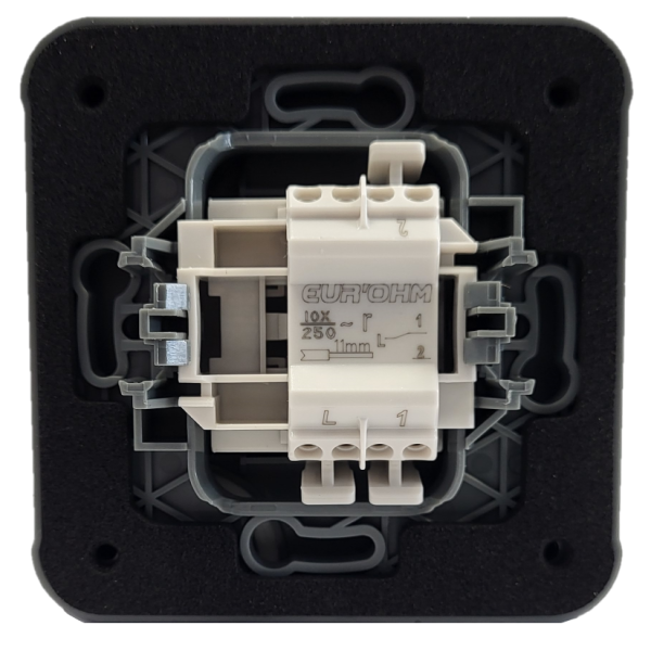 Eur'Ohm - OXXO - Interrupteur Va et Vient - Encastré - IP55 - IK08 - Anthracite - Réf : 60880