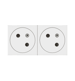 Legrand - Mosaic Link - Double prise de courant 2P+T Surface  - Raccordement latéral - 4 Modules - Blanc - Réf : 278164L