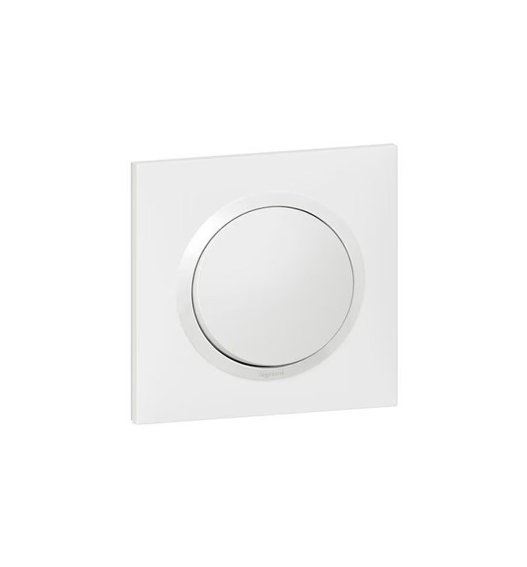 Legrand - Dooxie - Poussoir simple + Plaque - Blanc - Ref. : 600004 ...