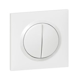 Legrand - Dooxie - Double VV + Plaque - Blanc - Ref. : 600002 + 600801
