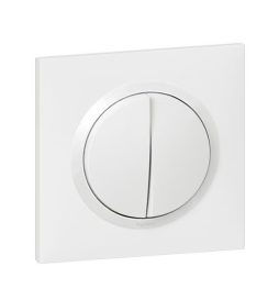 Legrand - Dooxie - prêt à poser en encastré - Double VV blanc avec plaque Réf : 095011