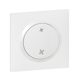 Legrand - Dooxie - Poussoir VMC + Plaque - Blanc - Ref. : 600006 + 600801