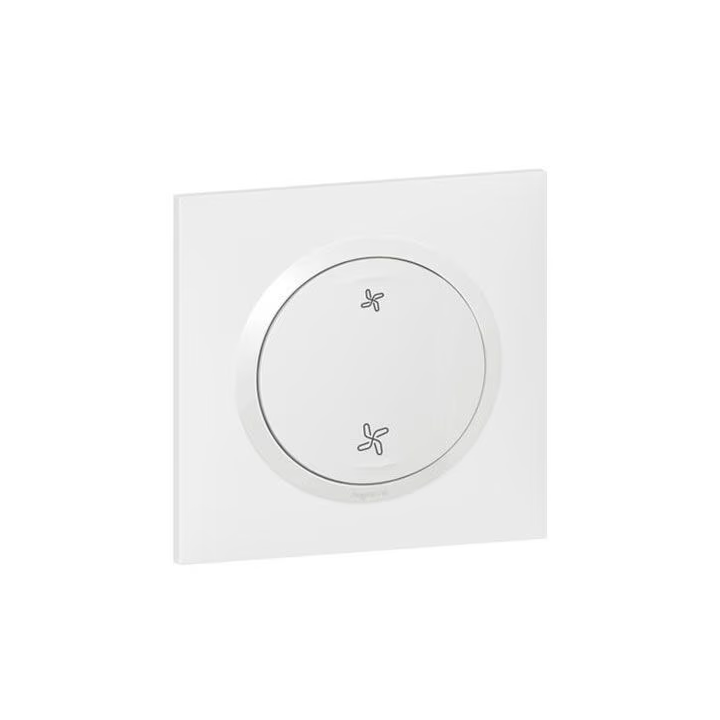 Legrand - Dooxie - Interrupteur VMC + Plaque - Blanc - Ref. : 600007 + 600801
