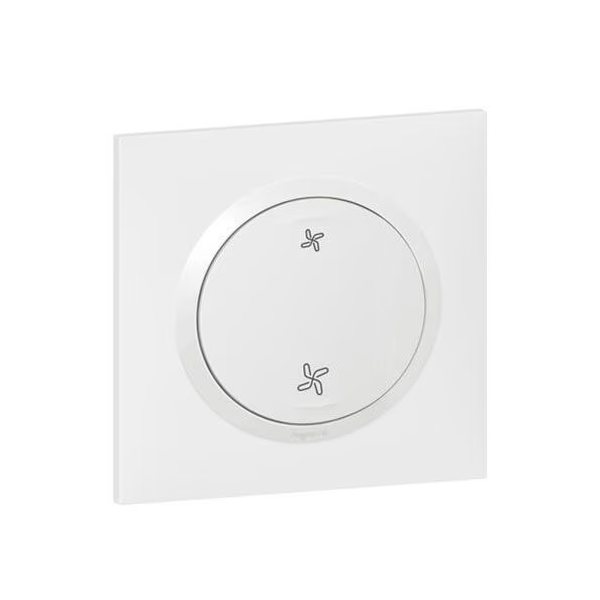 Legrand - Dooxie - Interrupteur VMC + Plaque - Blanc - Ref. : 600007 + 600801