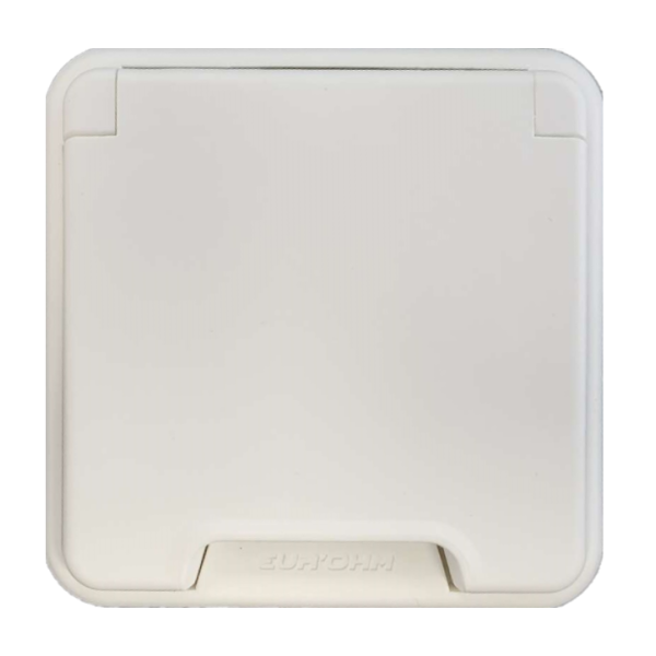 Eur'Ohm - OXXO - Prise de courant 2P+T - Encastrée - IP55 - IK08 - Blanc - Réf : 60898