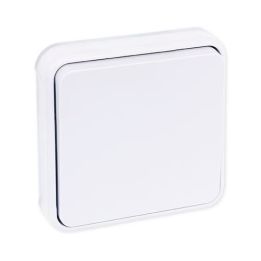 Eur'Ohm - OXXO - Interrupteur Va et Vient - Encastré - IP55 - IK08 - Blanc - Réf : 60888