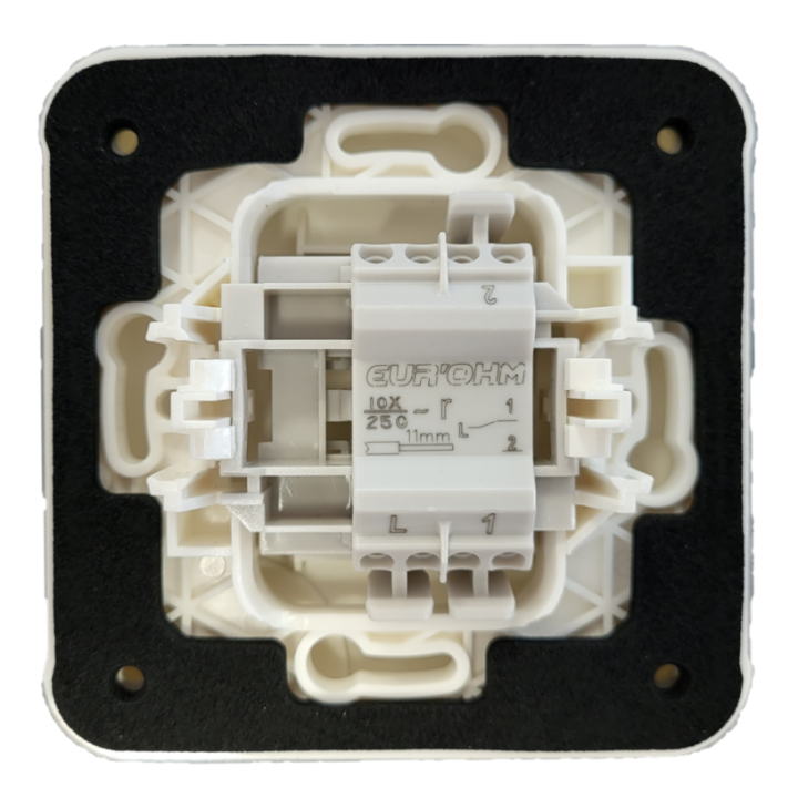 Eur'Ohm - OXXO - Interrupteur Va et Vient - Encastré - IP55 - IK08 - Blanc - Réf : 60888