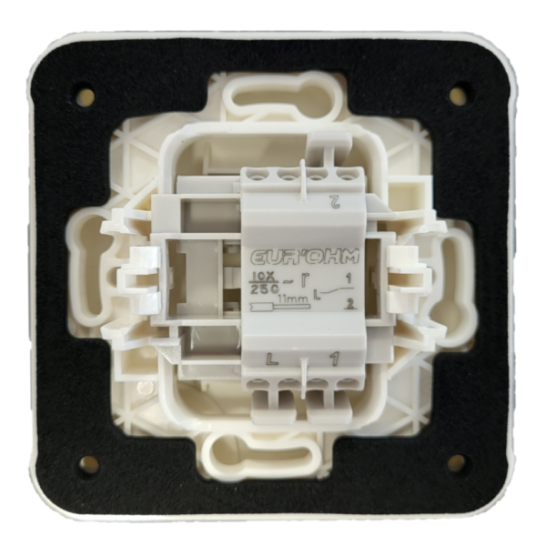 Eur'Ohm - OXXO - Interrupteur Va et Vient - Encastré - IP55 - IK08 - Blanc - Réf : 60888