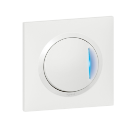 Legrand - Dooxie - Interrupteur/va-et-vient témoin + Plaque - Blanc - Ref. : 600009 + 600801