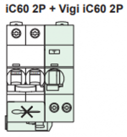 10 mA classe AC Schneider electric a9q10225 Bloc différentiel Vigi iC60 25 A 2p