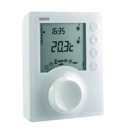 Delta Dore - Programmateur de 1 à 2 zones pour chauffage électrique fil pilote - en saillie - Blanc - Réf :  Driver 620