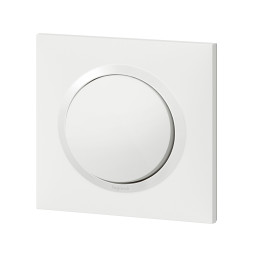 Legrand - Dooxie - Poussoir simple + Plaque - Blanc - Ref. : 600004 + 600801