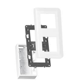 Legrand Mosaic -  Kit Cadre saillie 2 postes - 3x2 modules - vertical - 277822L+080282+080252