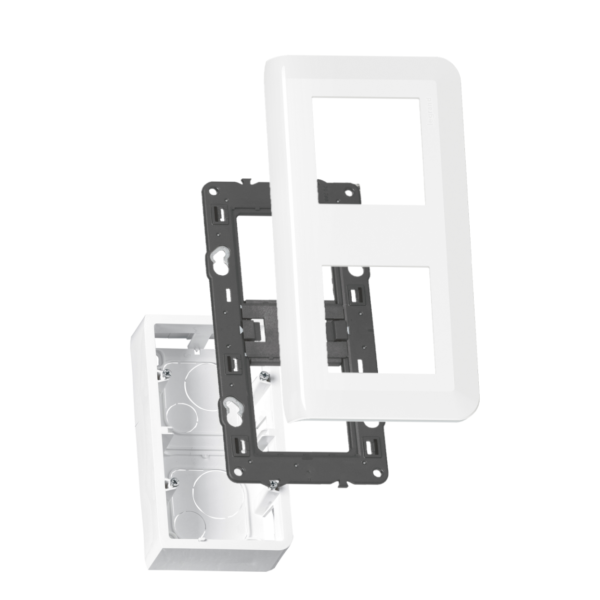 Legrand Mosaic -  Kit Cadre saillie 2 postes - 3x2 modules - vertical - 277822L+080282+080252